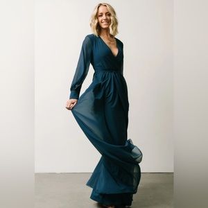 Baltic born long sleeve teal dress